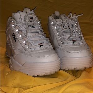 White Filas WORN ONCE